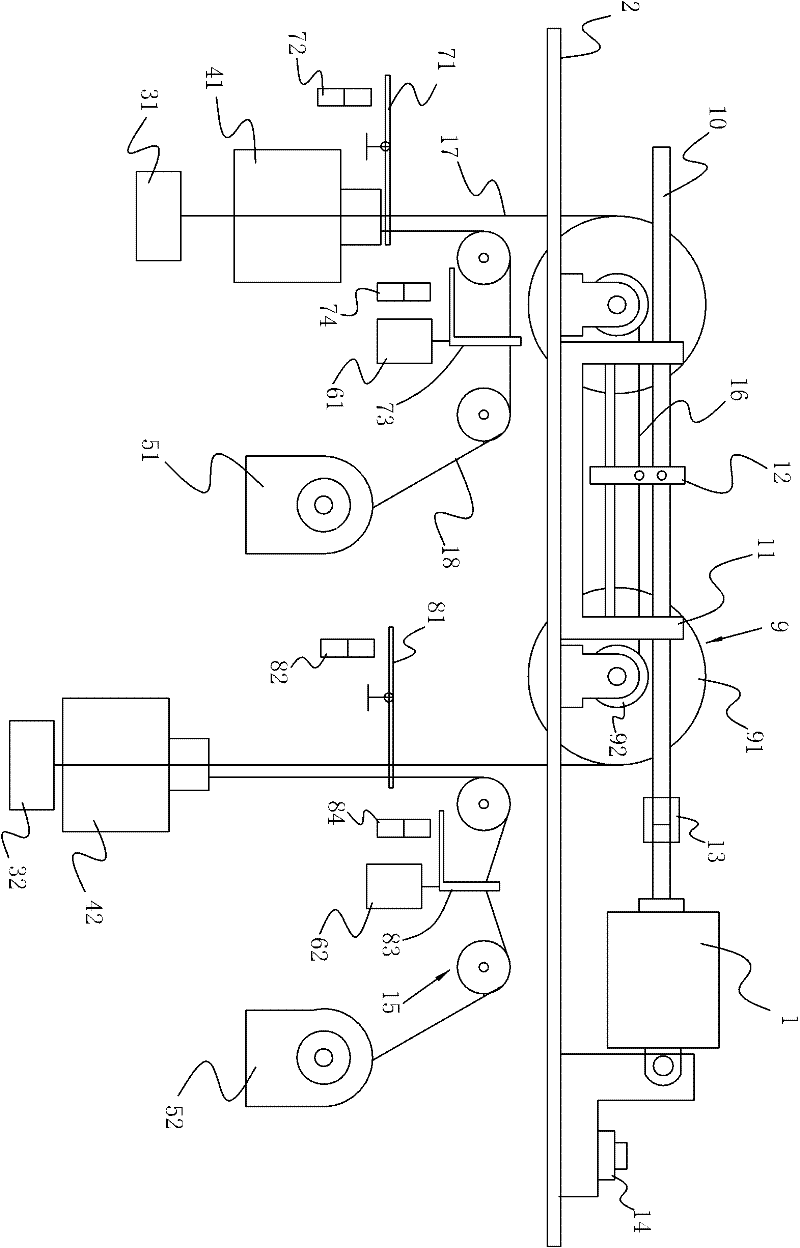 Test bed for detecting positive and negative work of linear moving electric mechanism