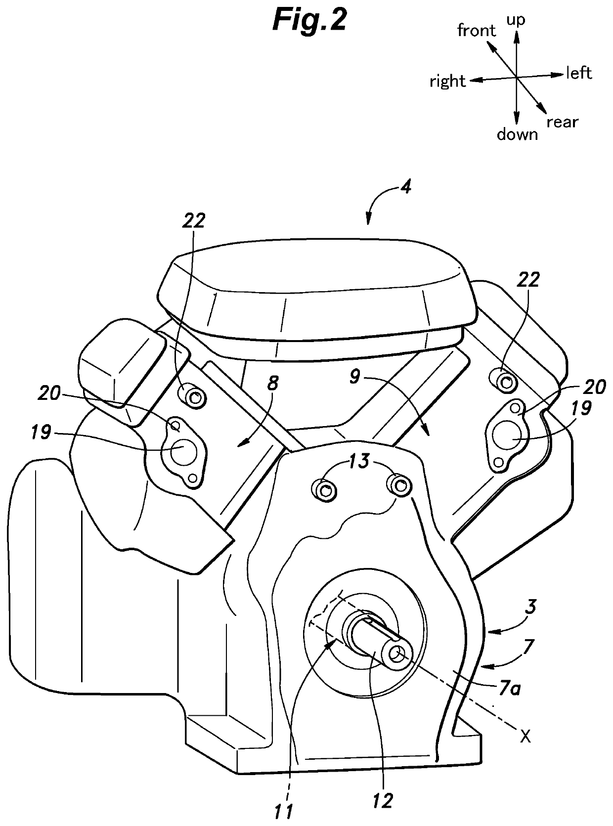 Exhaust device of engine and work machine