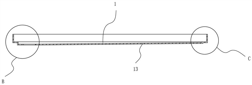 Slope drainage device with double flanges