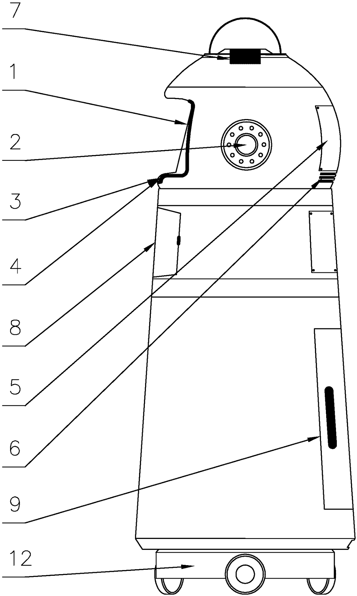 Patrol robot shell