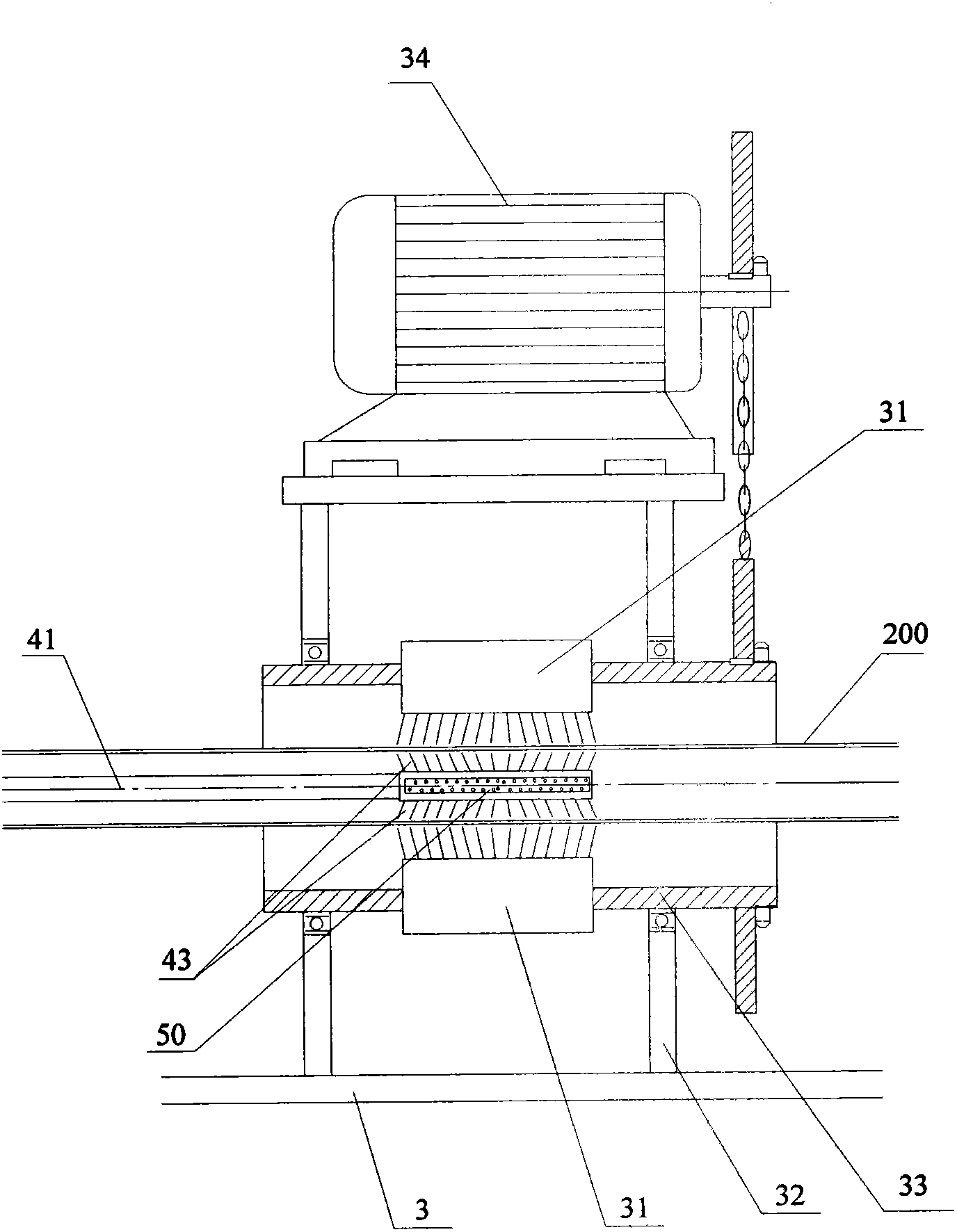 Automatic spraying machine for internal and external walls of steel pipe