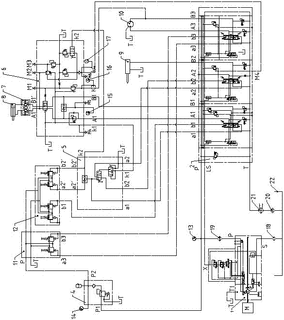 Hydraulic anti-jamming control system for drill loader