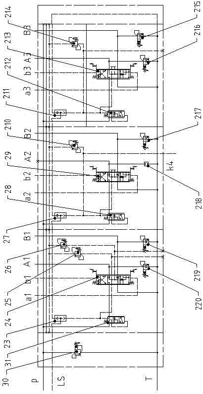 Hydraulic anti-jamming control system for drill loader