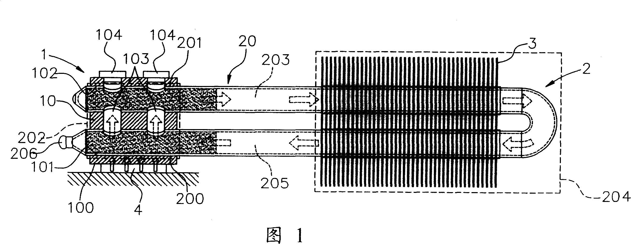 Loop type heat pipe structure