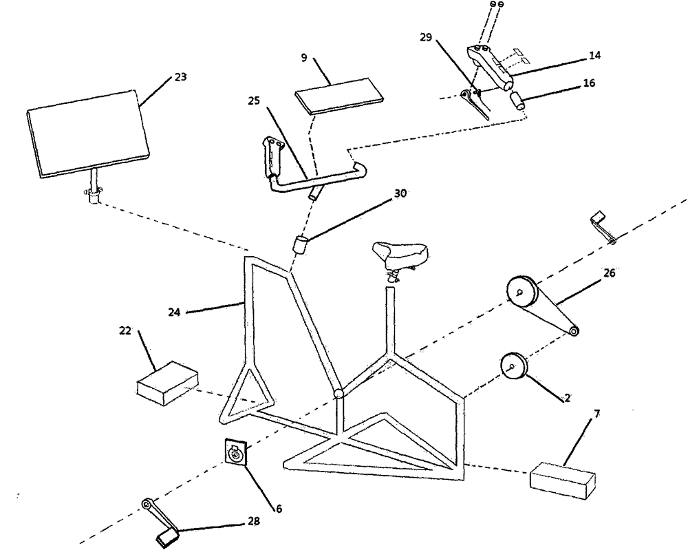 An indoor network bicycle system and control method for realizing multi-person network competition