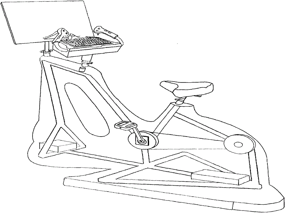 An indoor network bicycle system and control method for realizing multi-person network competition