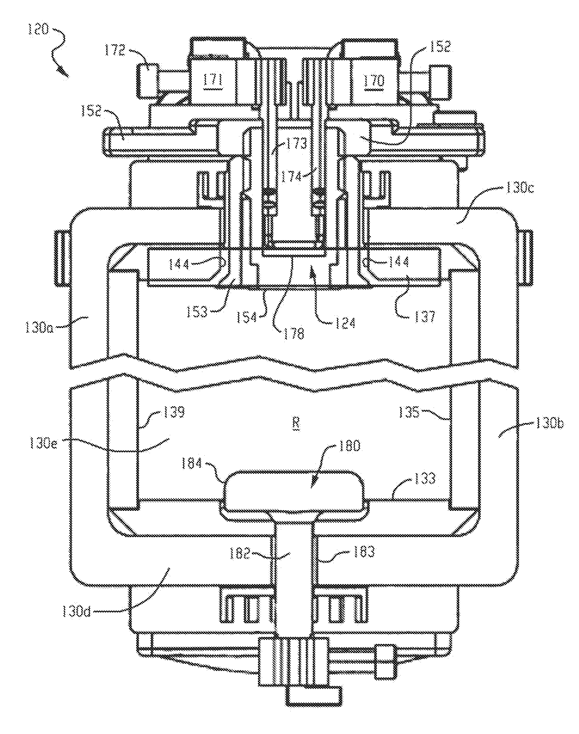 Reduced trace metals contamination ion source for an ion implantation system