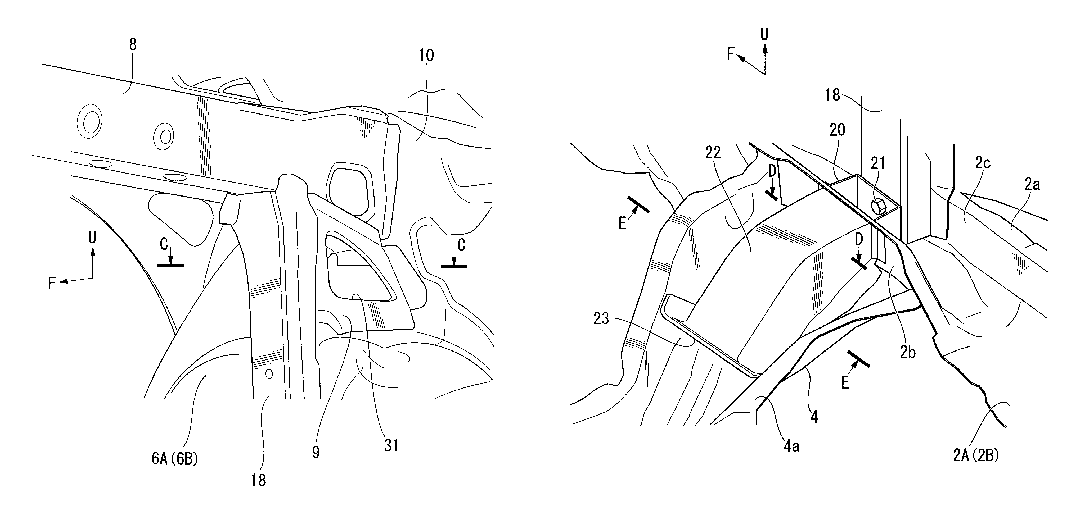 Vehicle rear portion structure