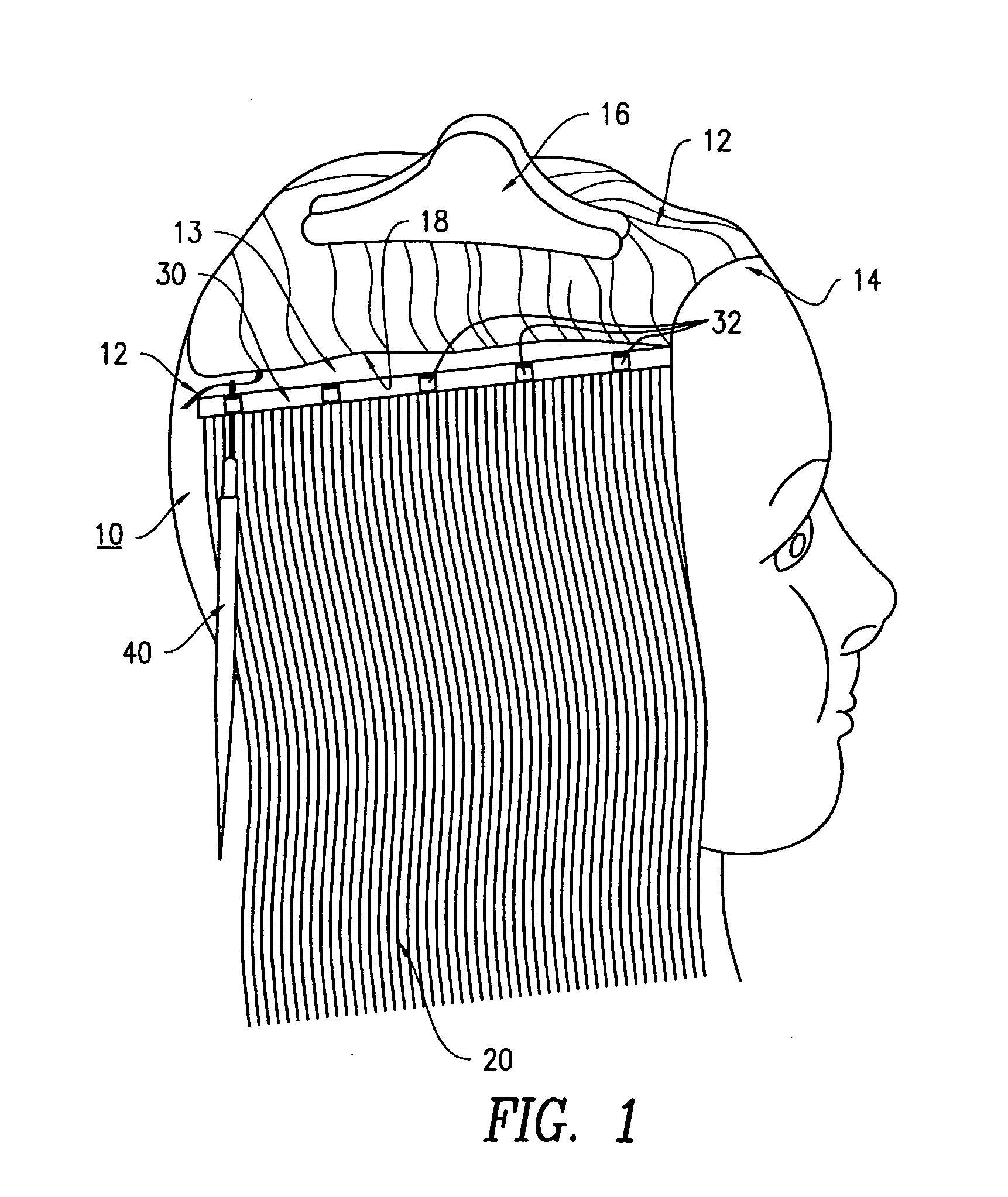 Hairpiece with attachment rings and kit for attaching hairpiece