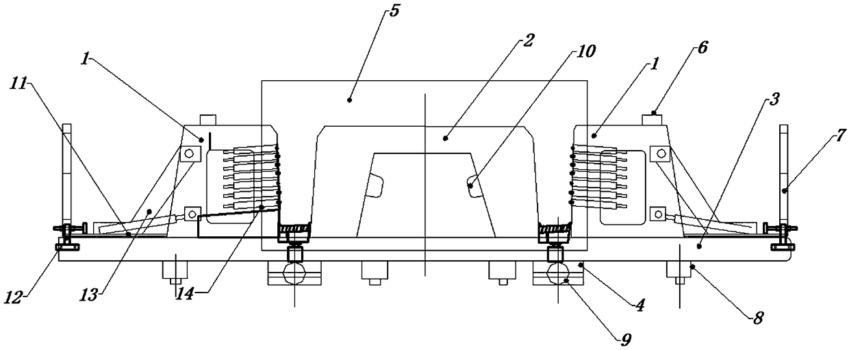 Adjustable double-T-plate moulding die