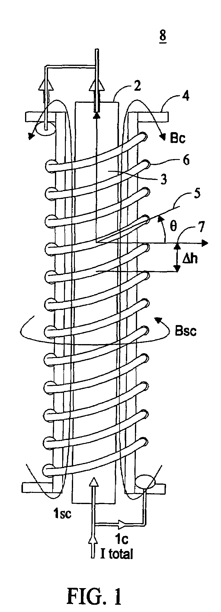 Superconducting FCL using a combined inducted magnetic field trigger and shunt coil