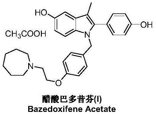 The preparation method of bazedoxifene acetate