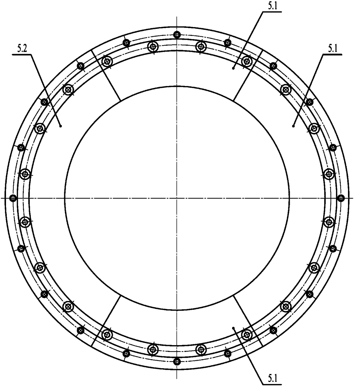 Bearing device capable of meeting safe falling off of fall-off type flywheel