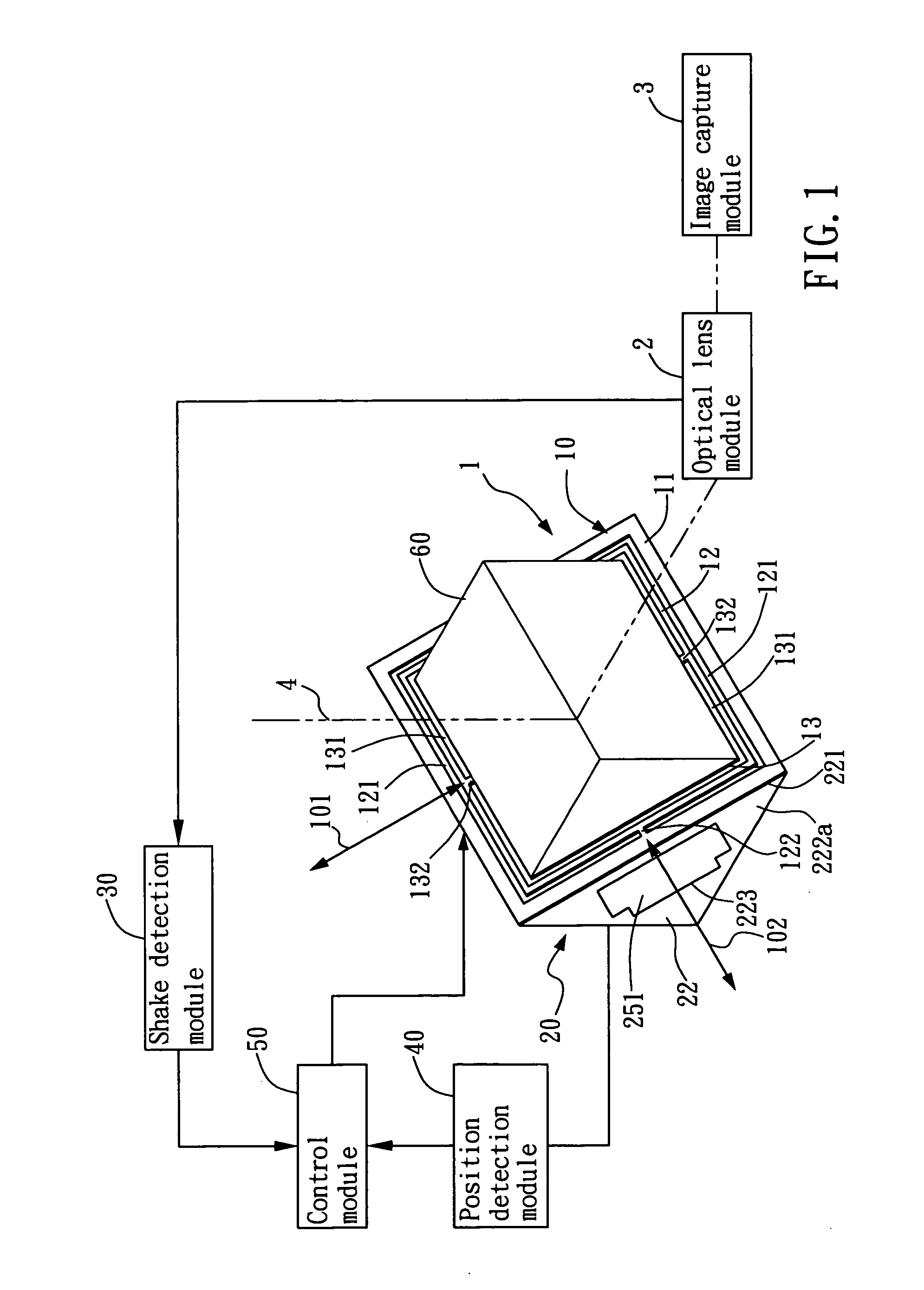 Anti-shake device and optical system having the same