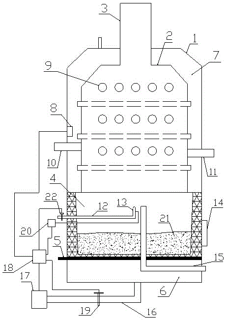 Marsh gas-coal dual-purpose fuel boiler for poultry farming and using method