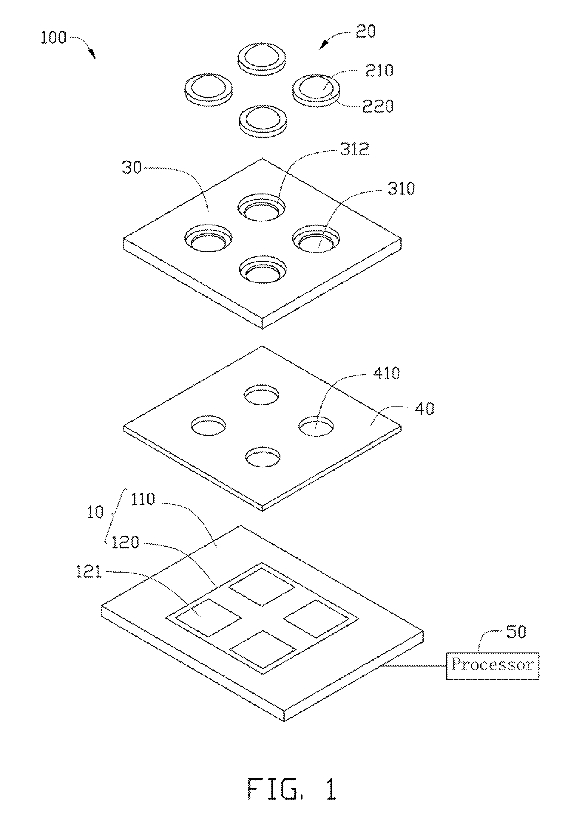 Camera module with lens array