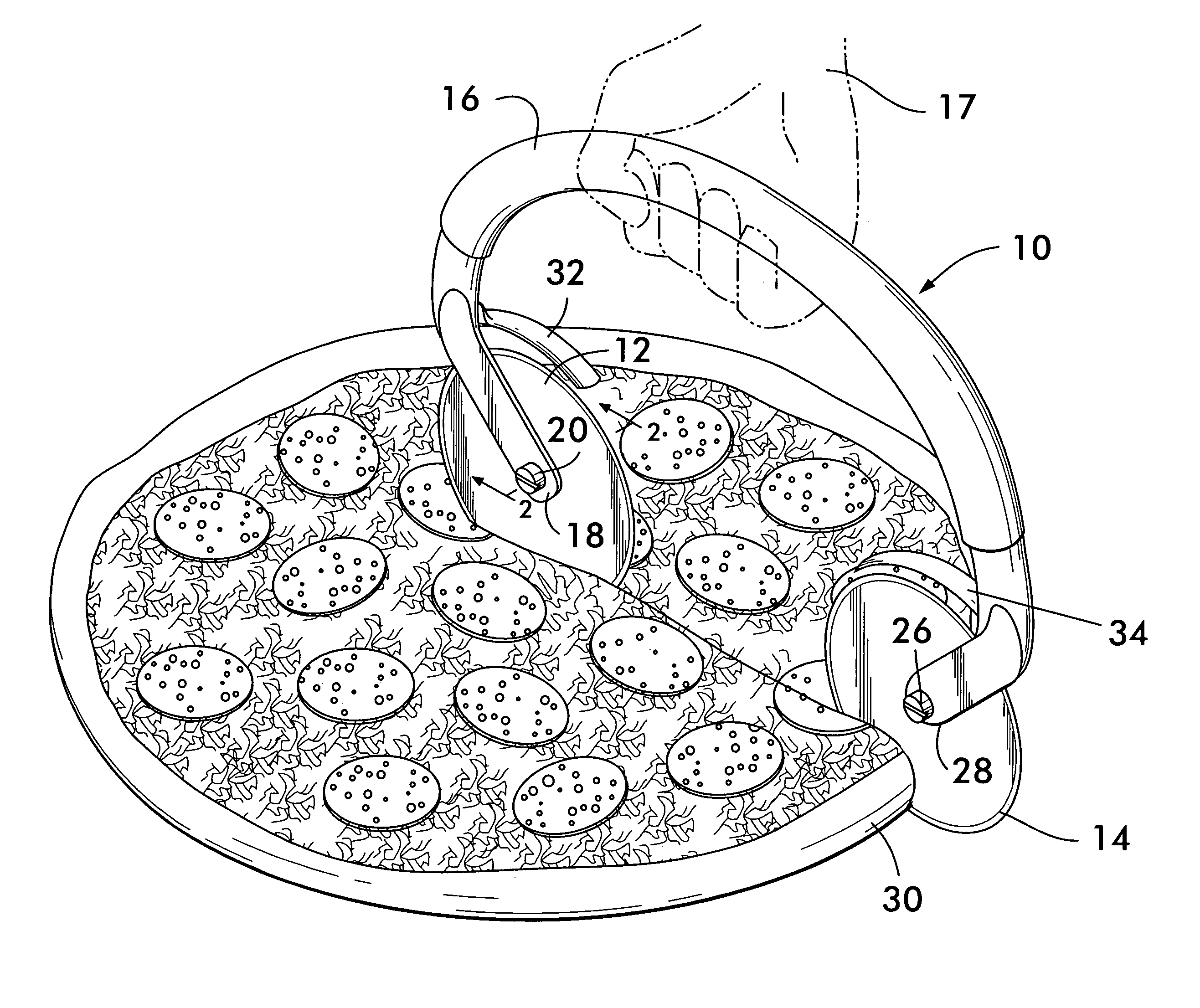 Cutter for pizza and other foods