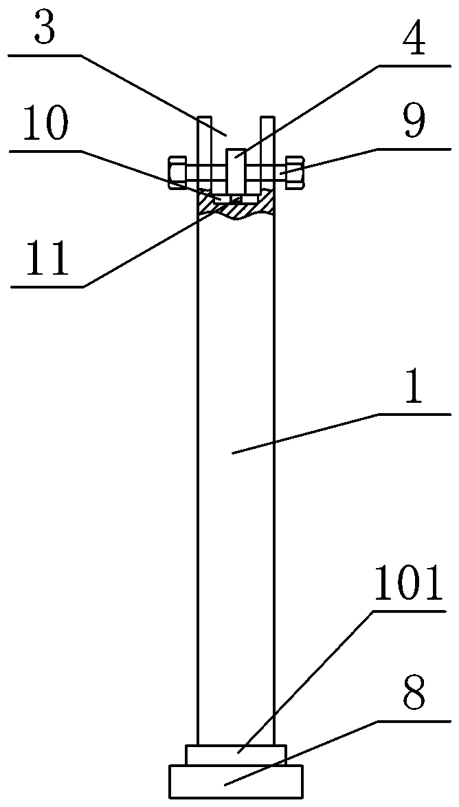 Key testing device used for radio frequency electromagnetic field radiated susceptibility test of key type equipment