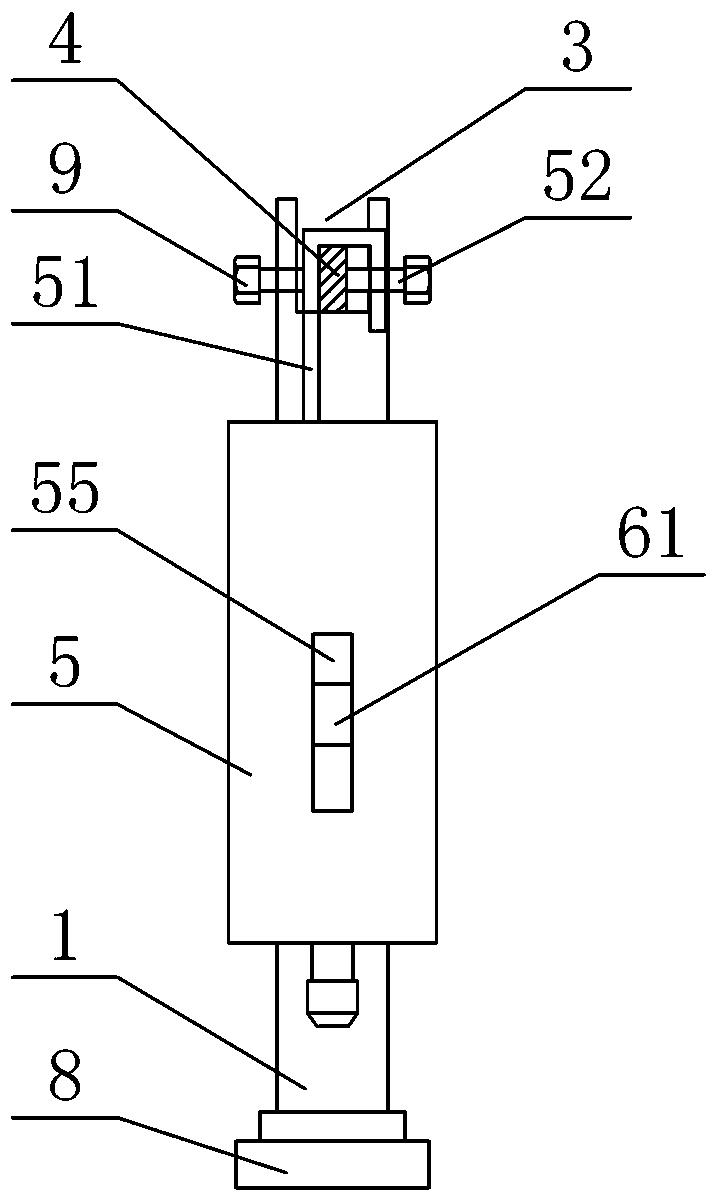 Key testing device used for radio frequency electromagnetic field radiated susceptibility test of key type equipment