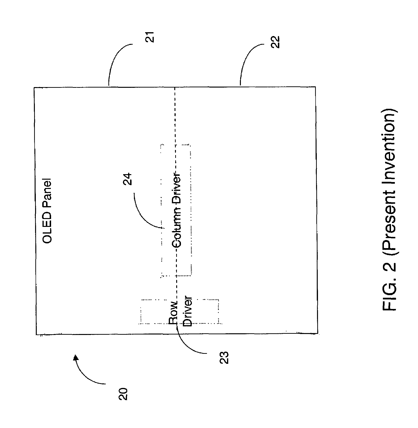 Column driver for OLED display