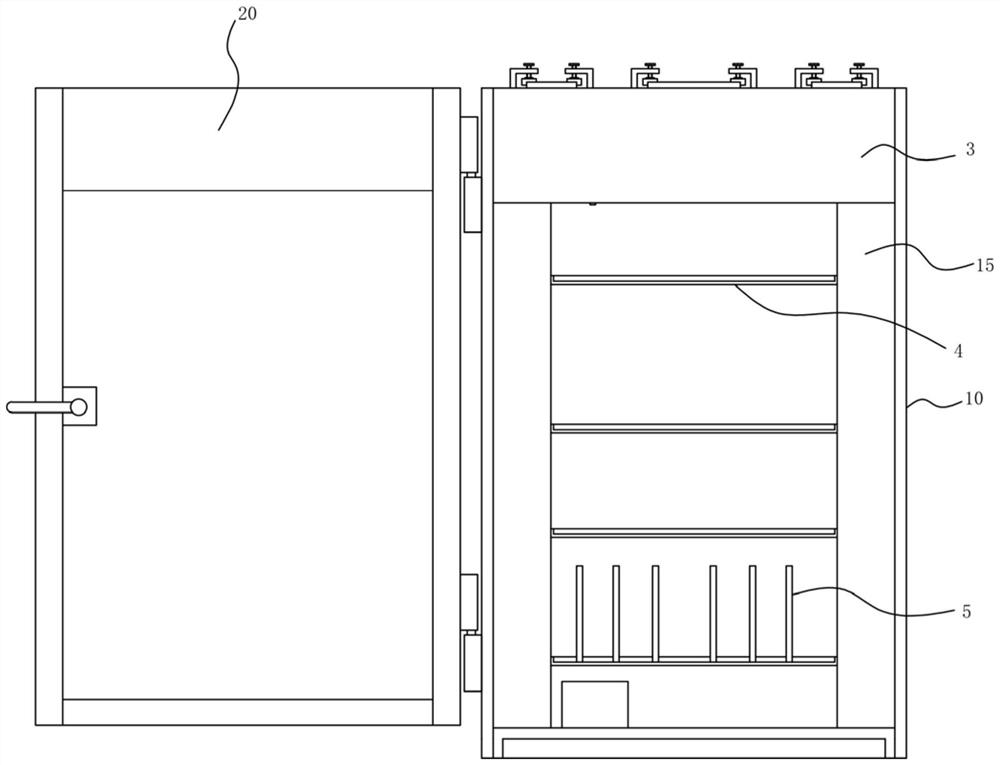 Electric power tool storage cabinet with drying effect