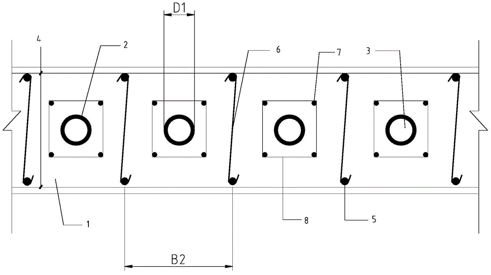 Concrete composite shear wall and construction method thereof