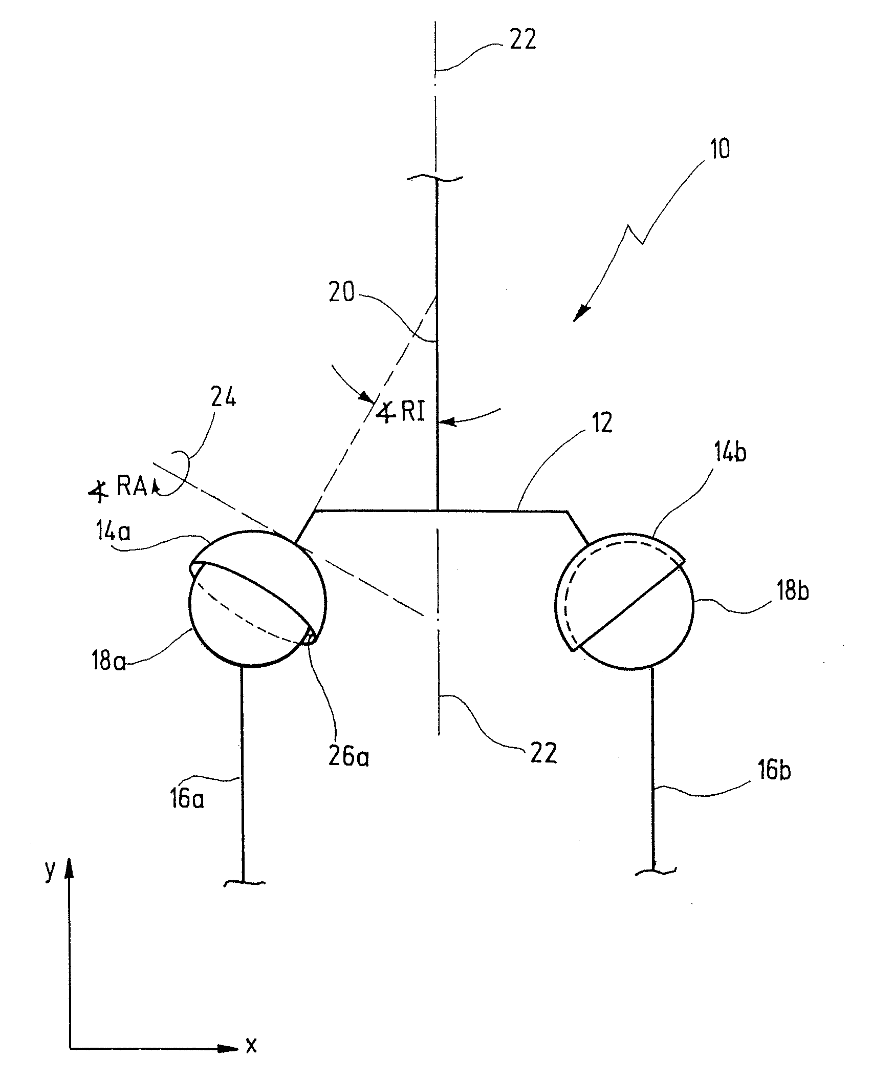 Method of determining body orientations in space on the basis of two X-ray records