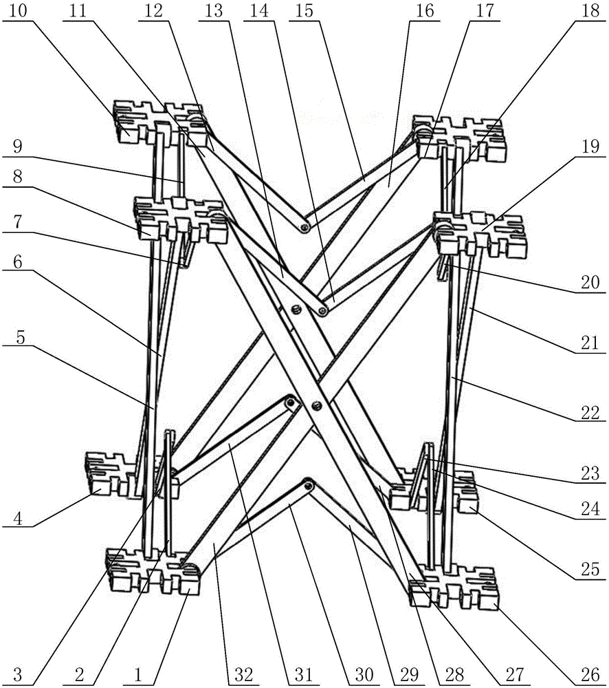 Single-degree-of-freedom overconstrained shear-type deployable unit and space deployable mechanisms composed of same