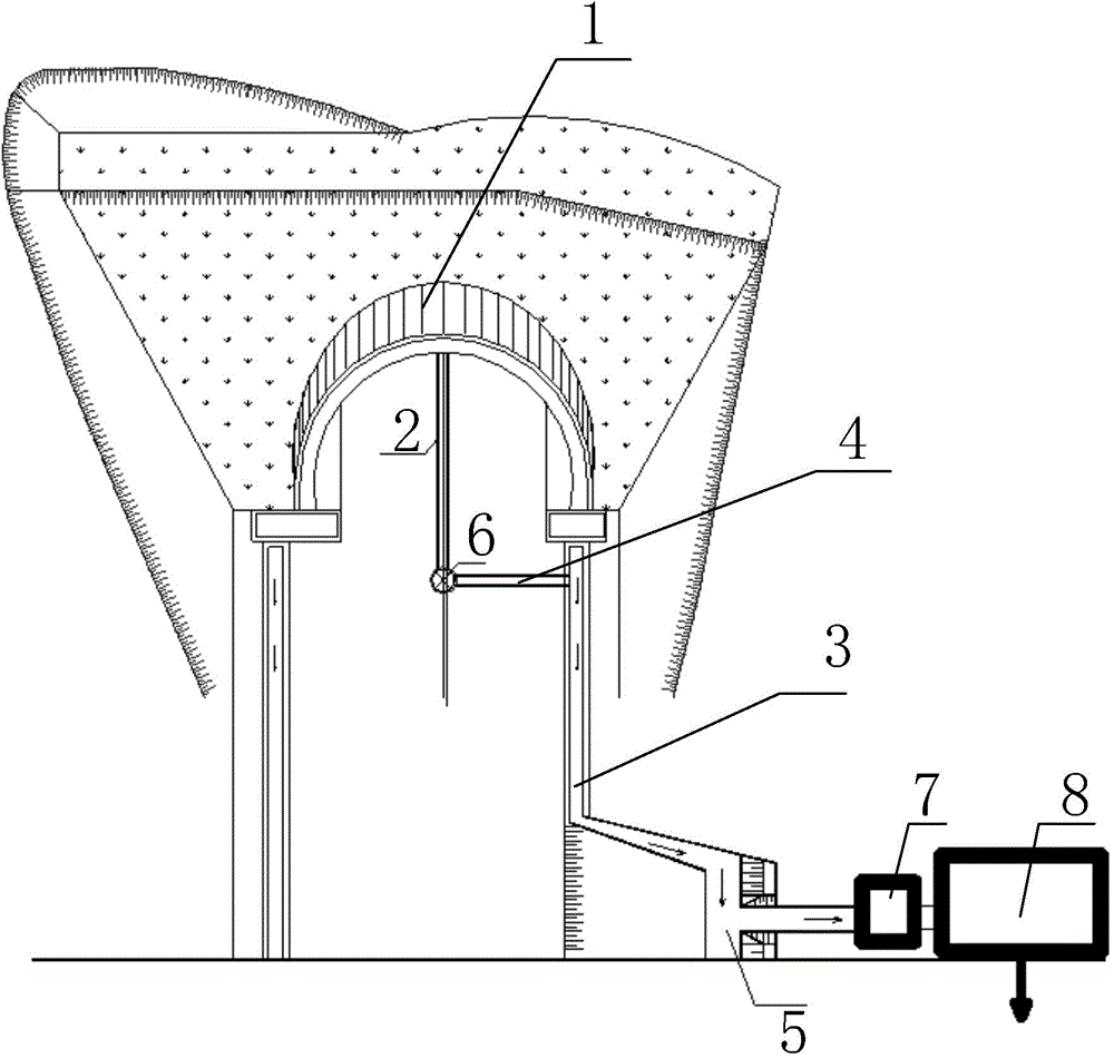 Tunnel fire-fighting system employing tunnel surging water as water source