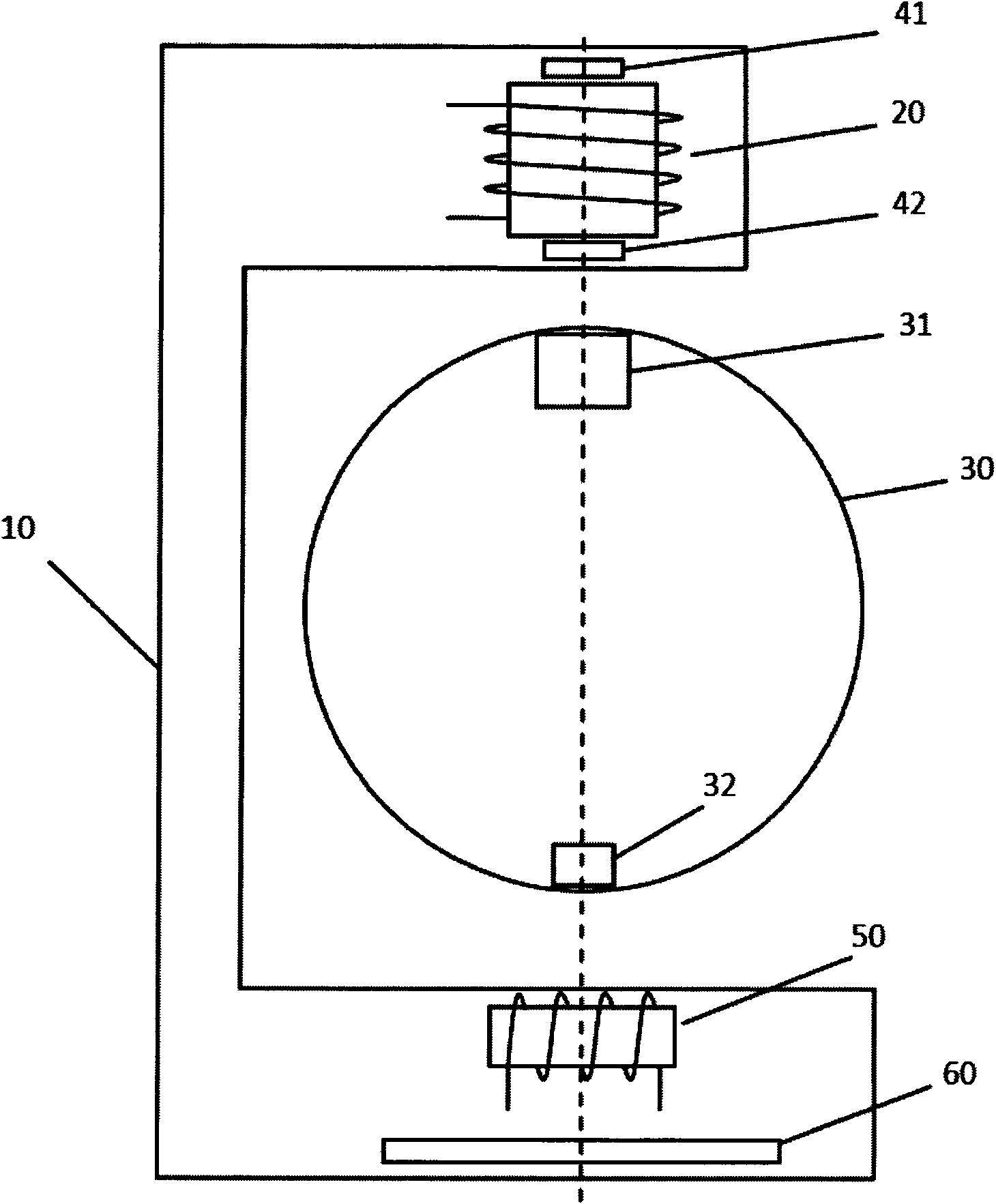 Magnetic suspension device capable of automatically rotating