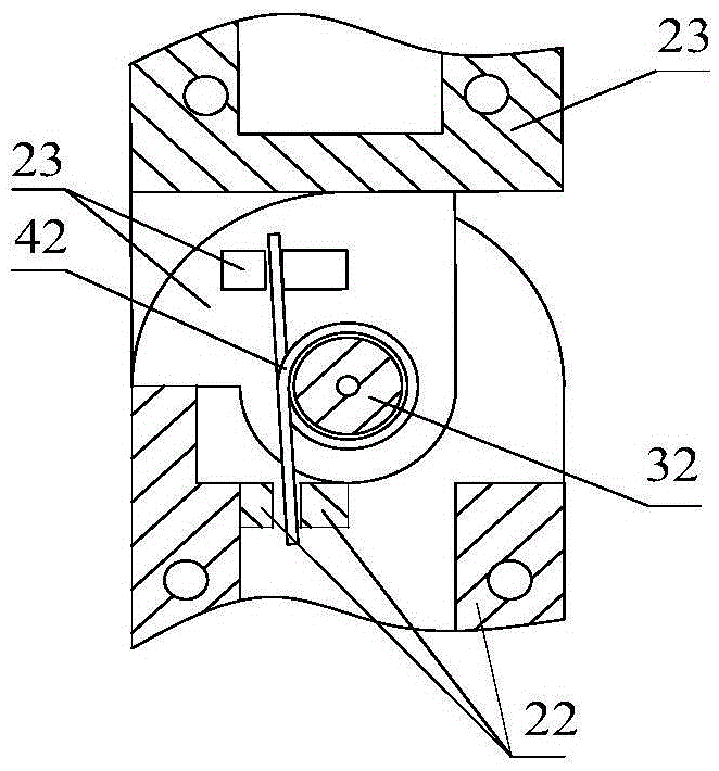 Tendon-rope type lateral locking linkage self-adaption robot finger device