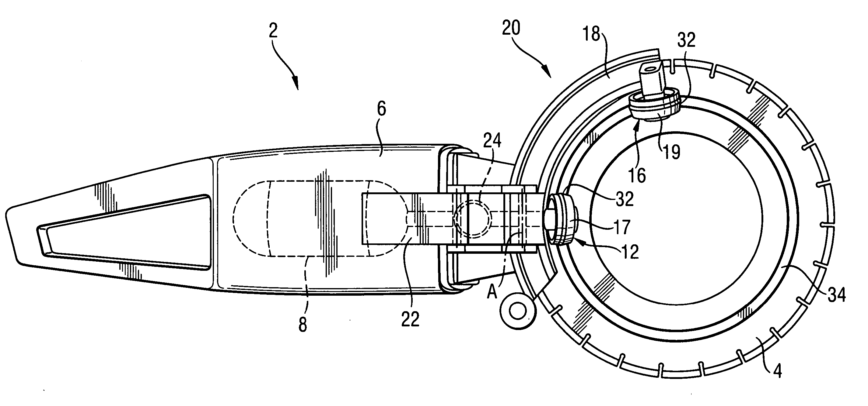 Power tool with an eccentrically driven working tool