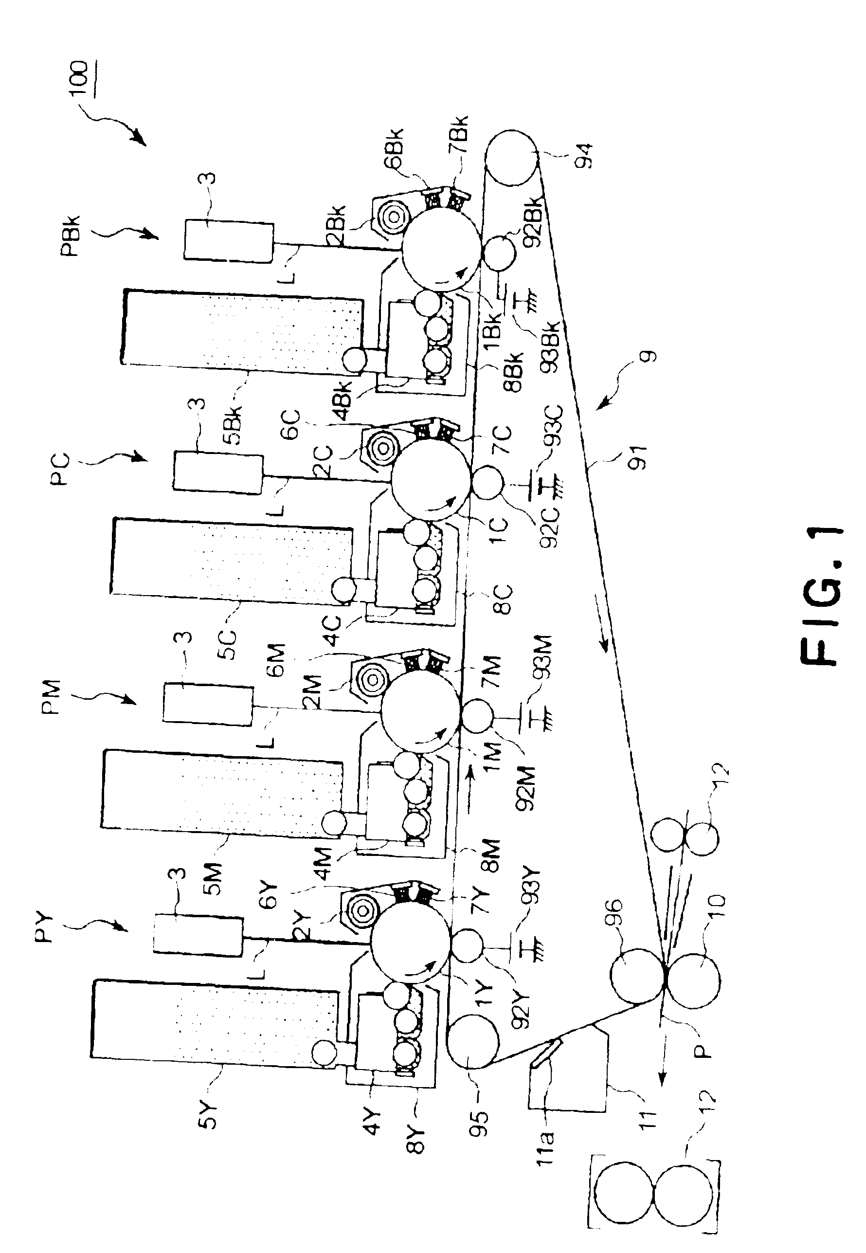 Image forming apparatus including first and second auxiliary residual developer charging features