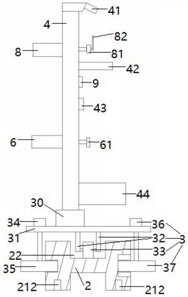 Device for planting dendrobium officinale on trunk