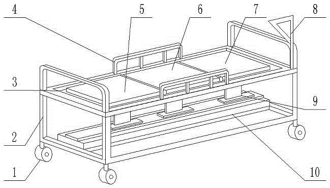 Automatic rehabilitation nursing bed driven by linear motor