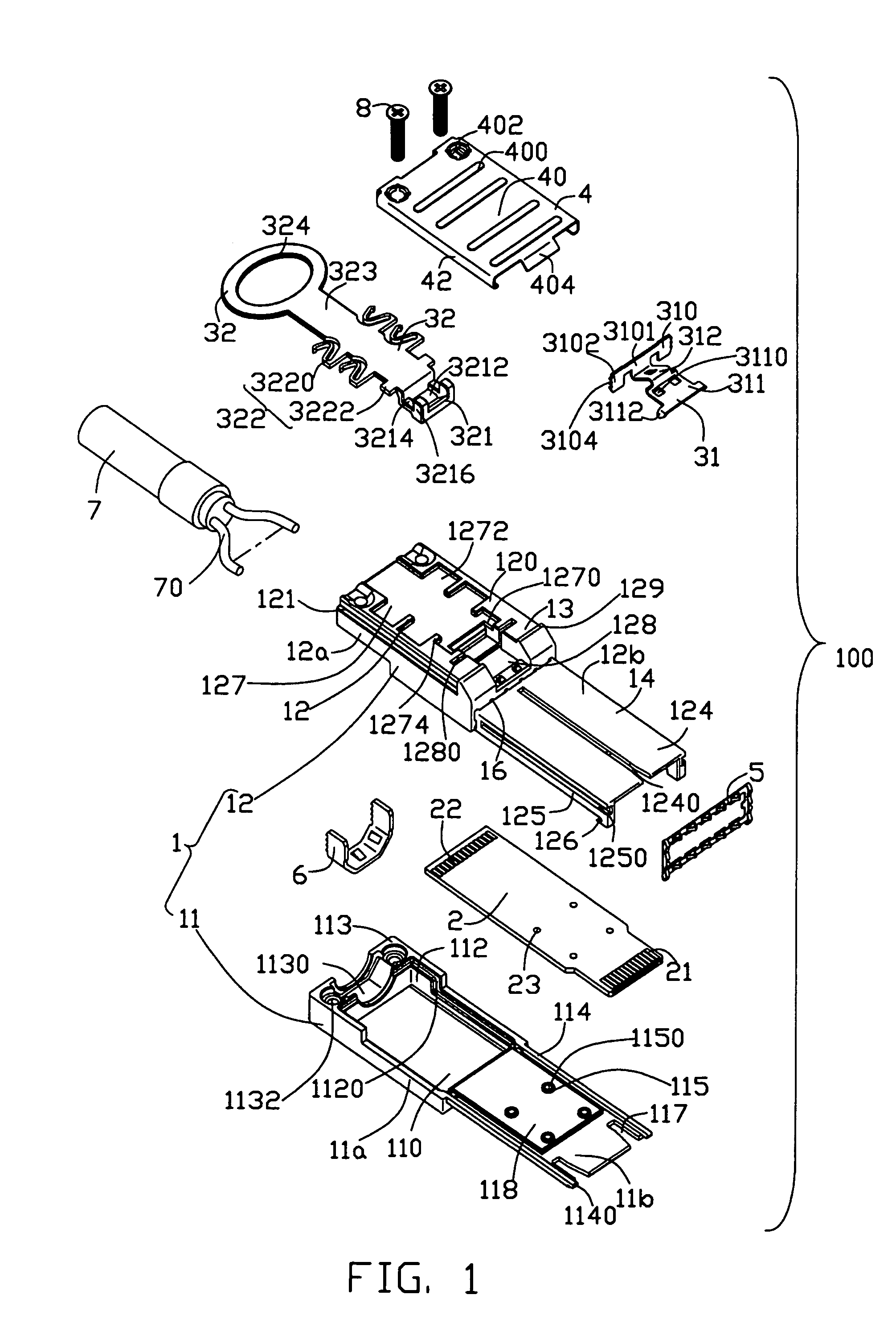 Cable connector assembly with latching mechanism