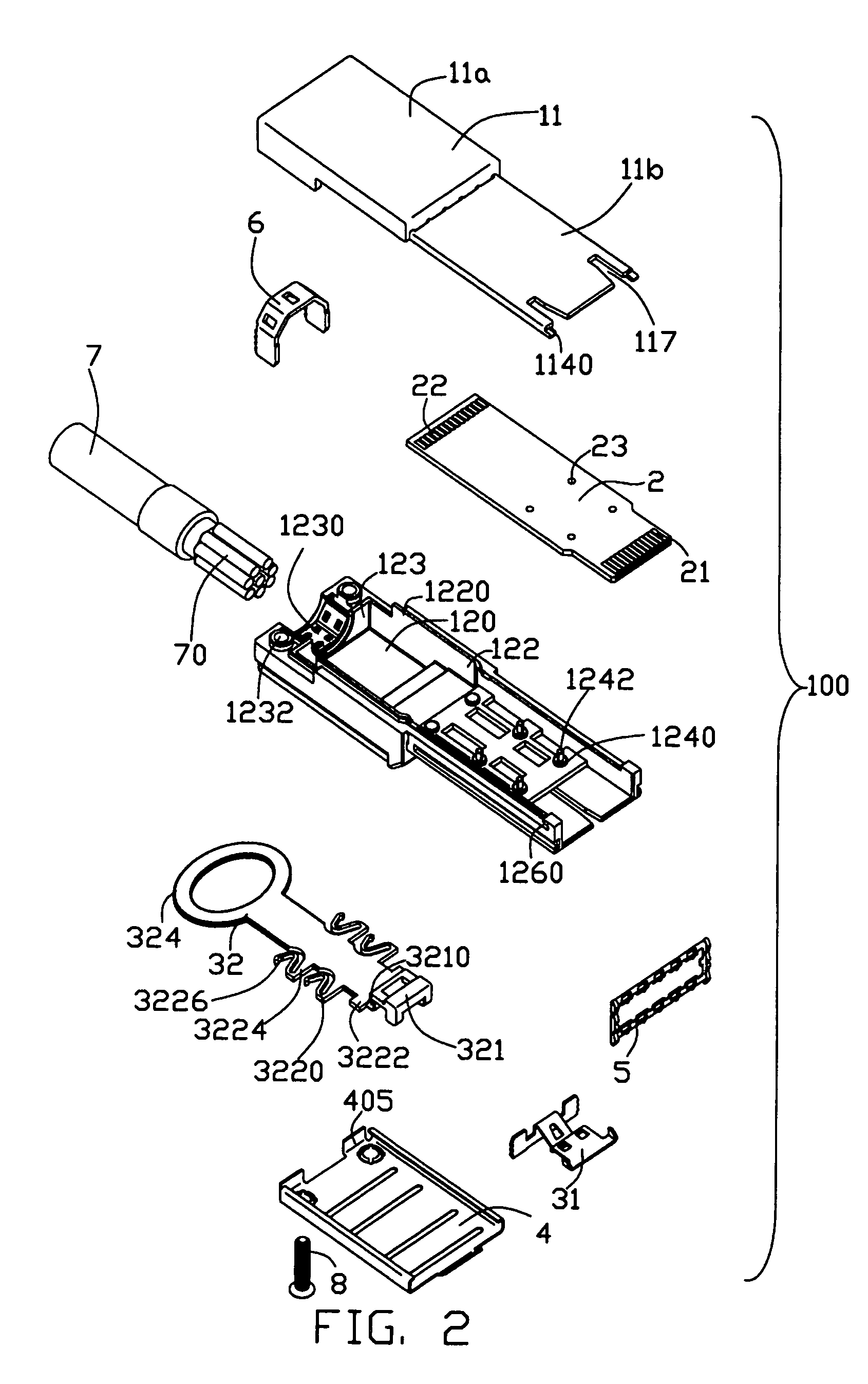 Cable connector assembly with latching mechanism