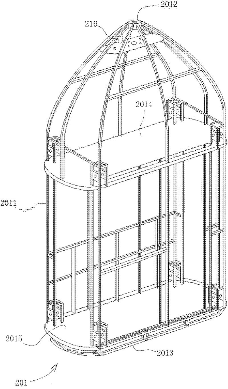 Microcomputer controlled and storage battery driven high-rise building fire high-speed escape elevator