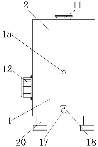 Crushing and cleaning device for producing sauce braised pork product