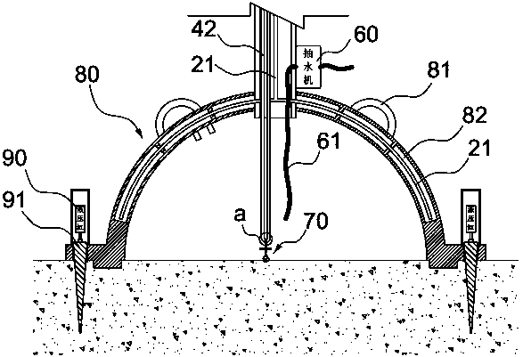 Submarine gas receiving facility with built-in heating pipe