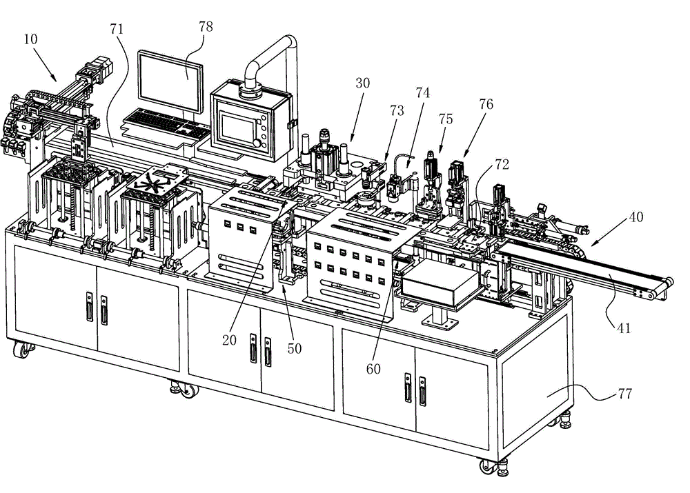 Square battery shaping and testing machine