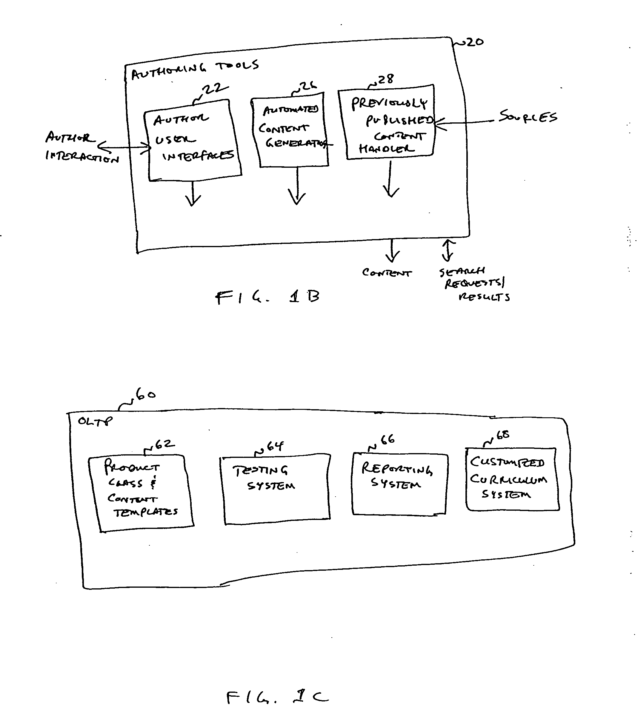 Online curriculum handling system including content assembly from structured storage of reusable components