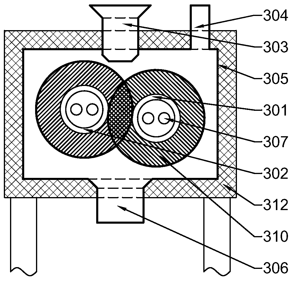 Differential grinding roller type rapid biomass catalytic pyrolysis device and method