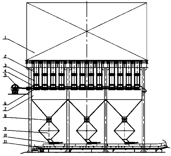 Oil shale dry distillation semi-coke dry-process coke-discharging device