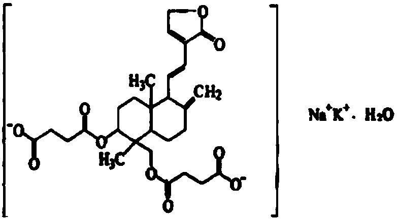 Preparation method of potassium sodium dehydroandroandrographolide succinate