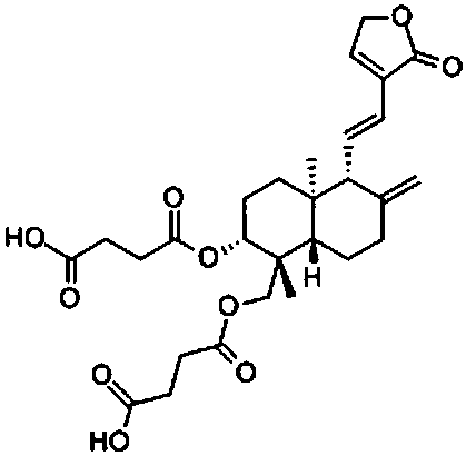 Preparation method of potassium sodium dehydroandroandrographolide succinate