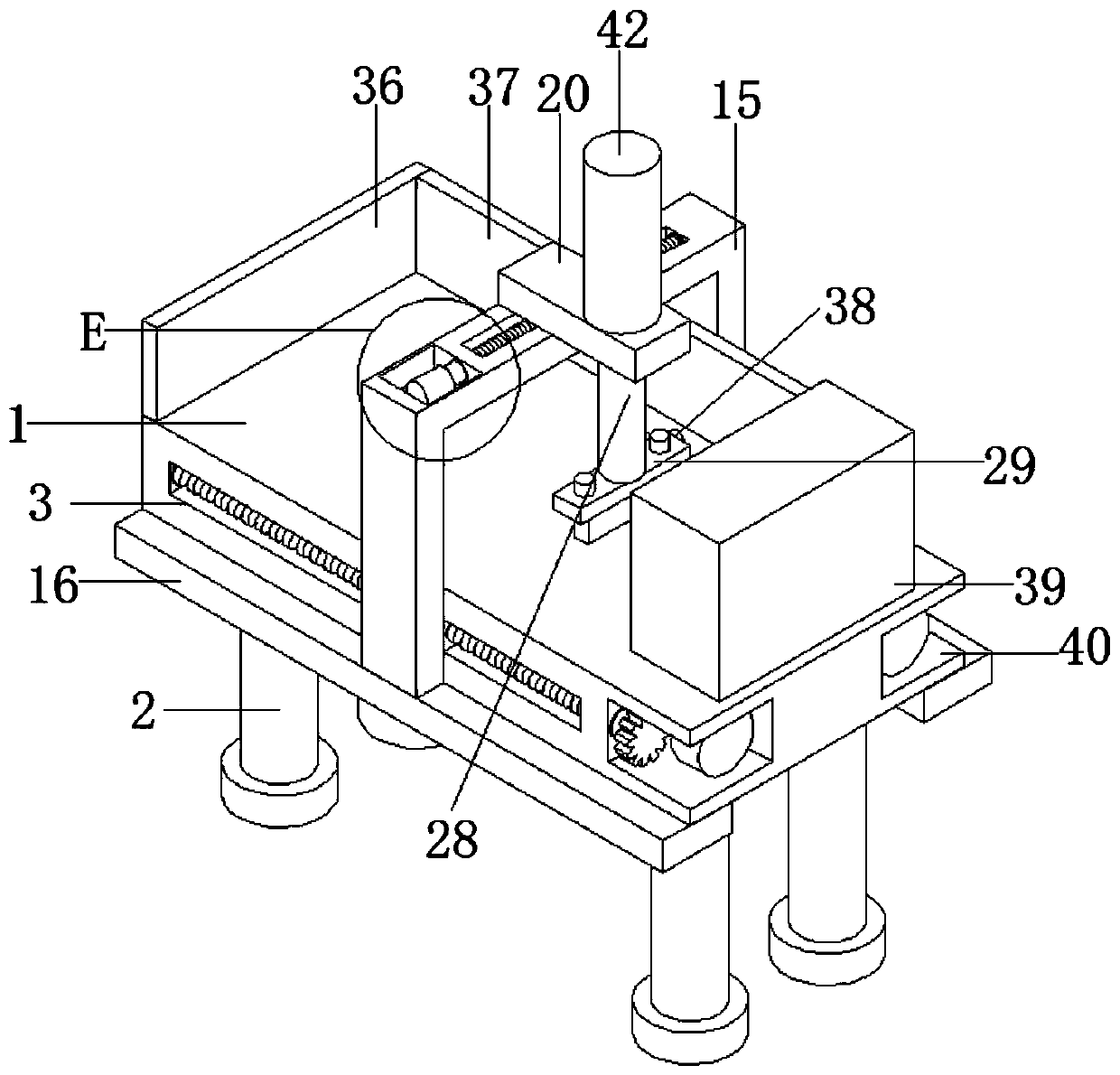 Electromechanical integration distance-adjusting cutting device