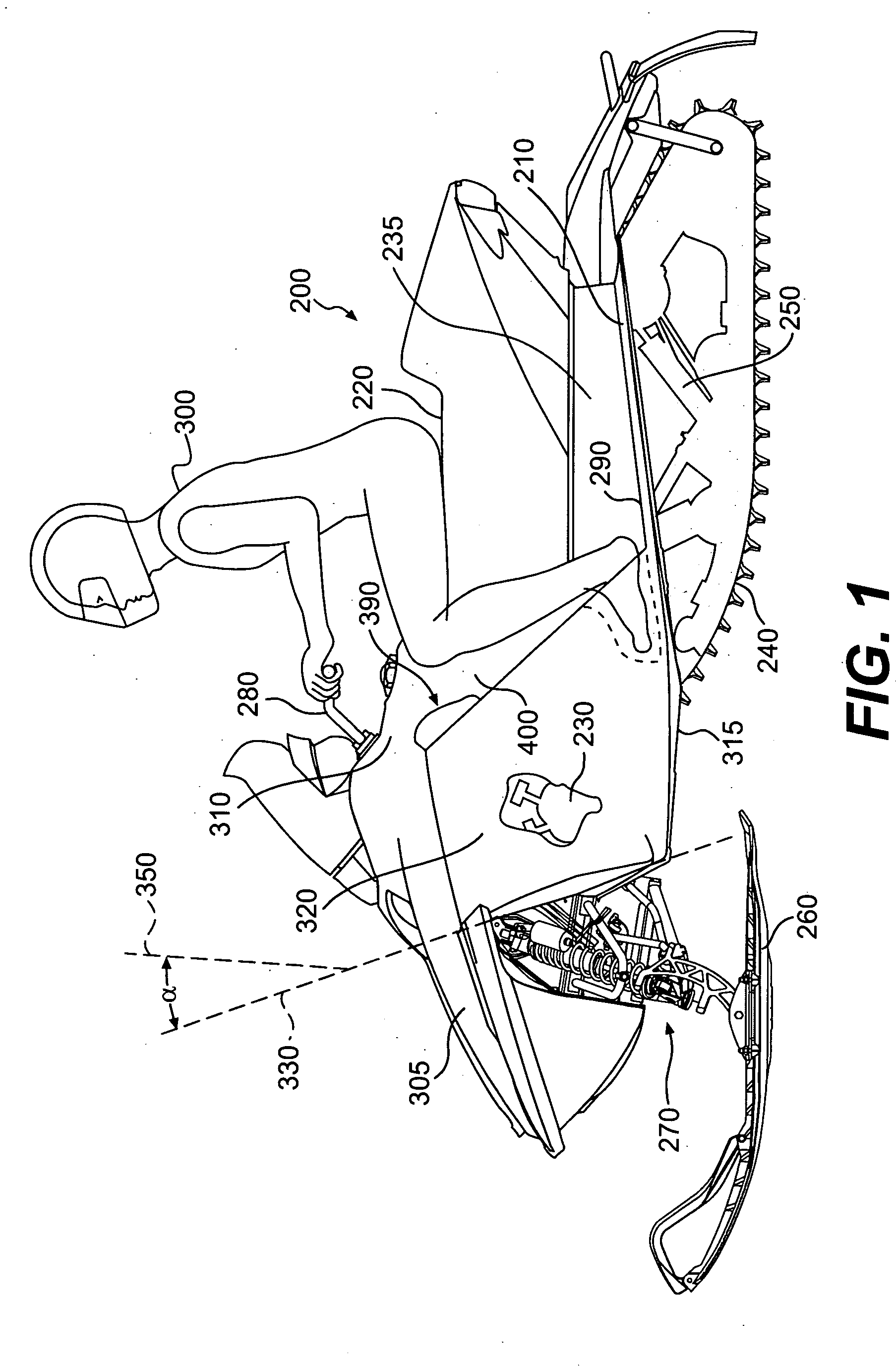 Side panel for a snowmobile