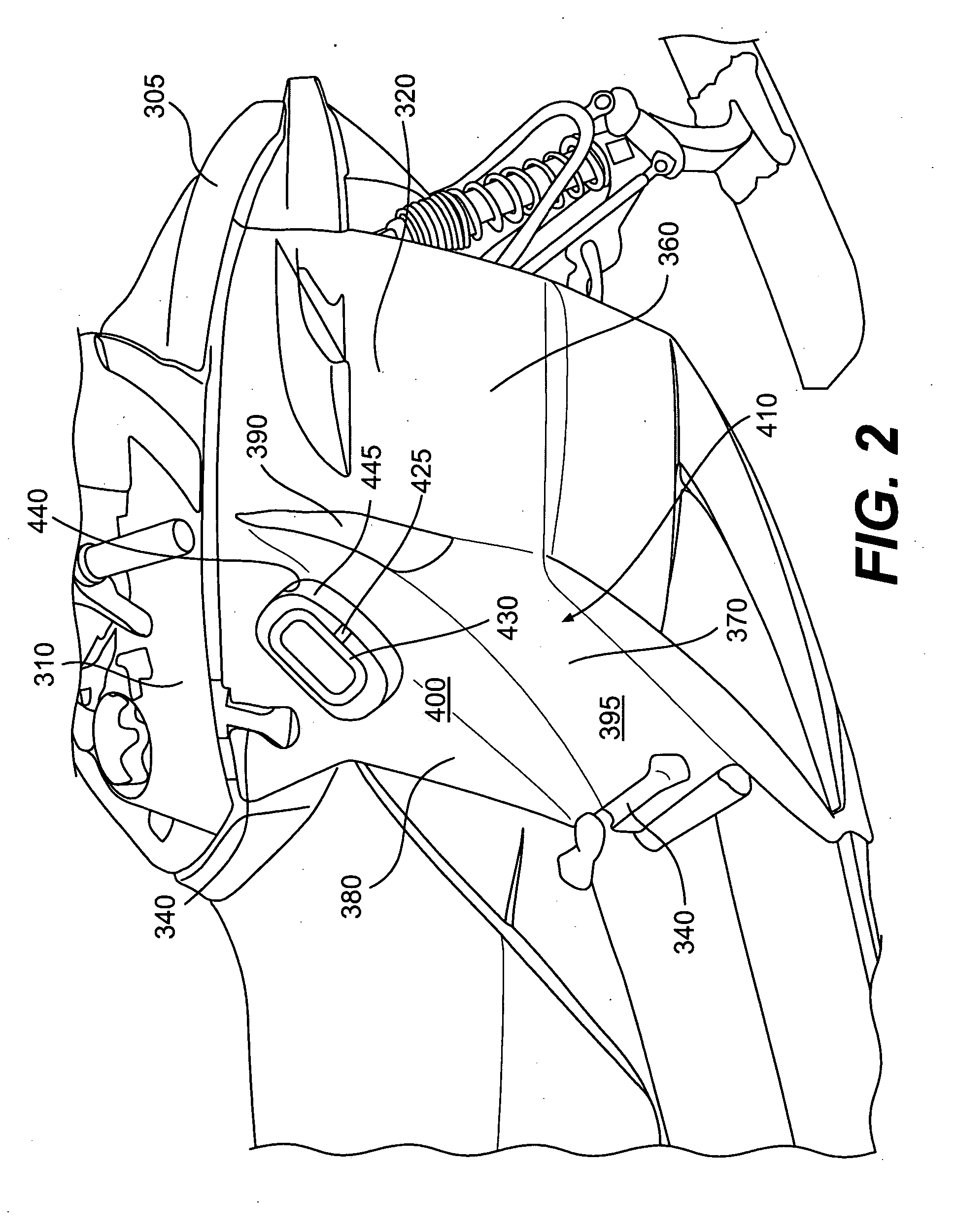 Side panel for a snowmobile