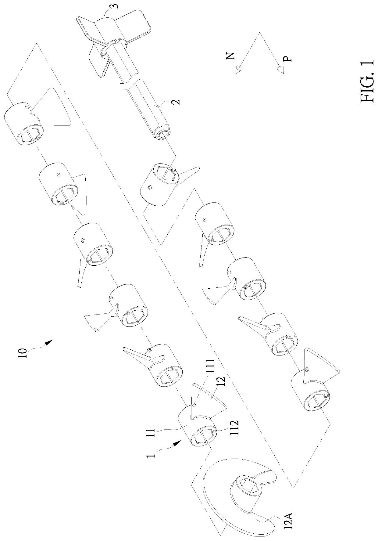 Stirring rod of hot and cold foods supplying machine and assembled stirring unit thereof